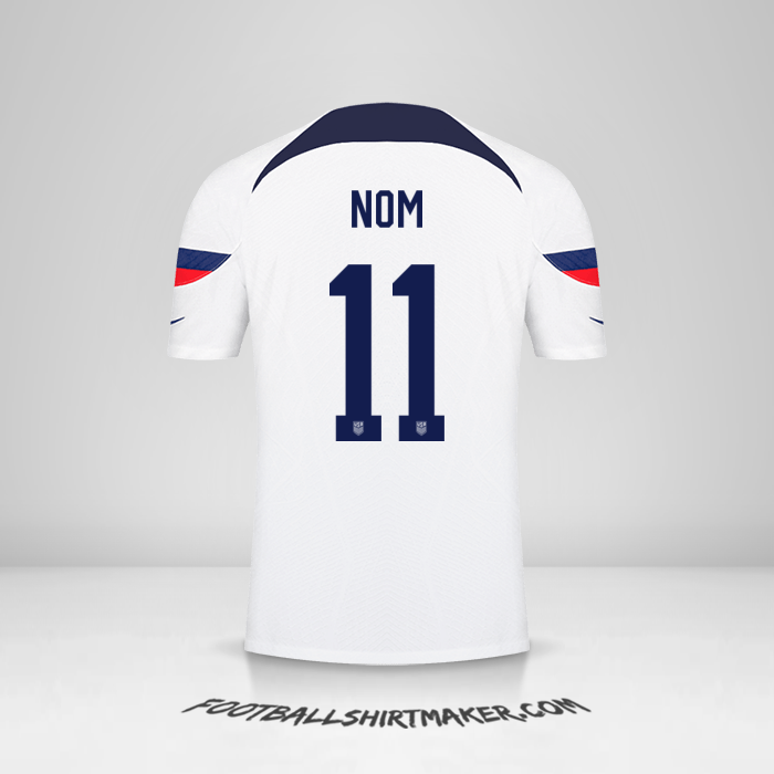 Maillot États-Unis 2022 -  nom - 11