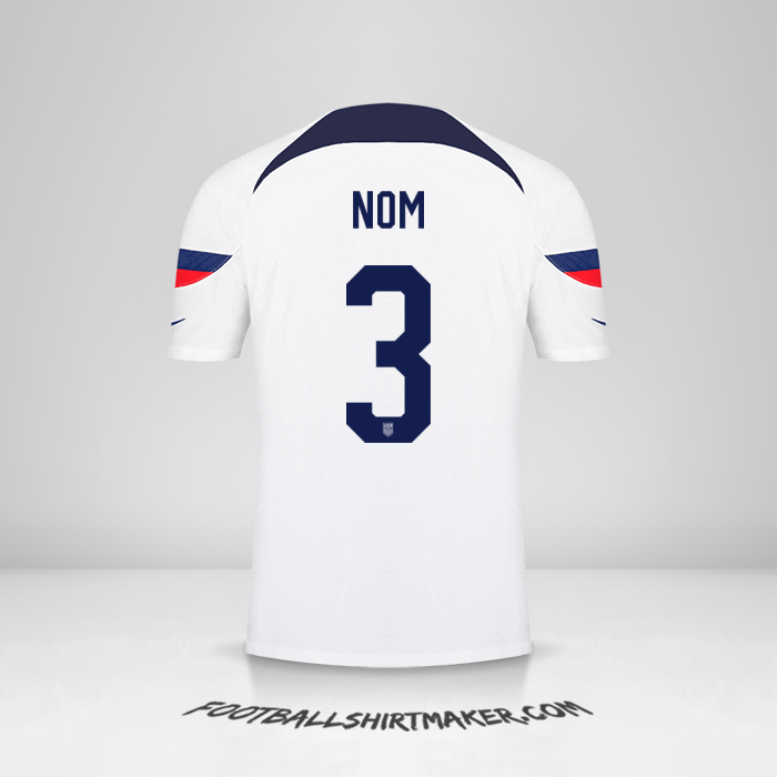 Maillot États-Unis 2022 -  nom - 3