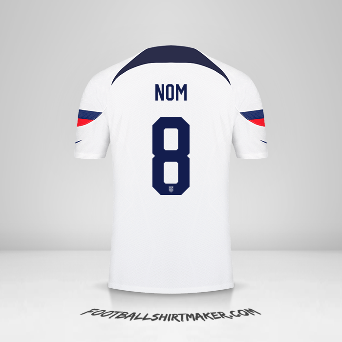 Maillot États-Unis 2022 -  nom - 8