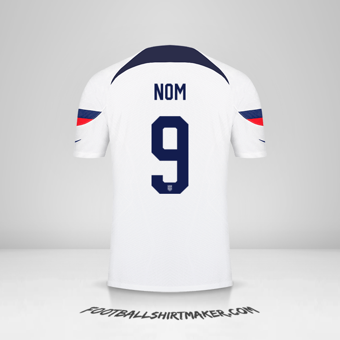 Maillot États-Unis 2022 -  nom - 9