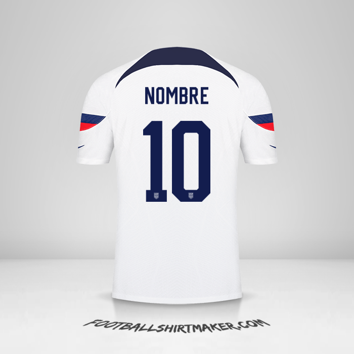 Jersey Estados Unidos 2022 -  nombre - 10