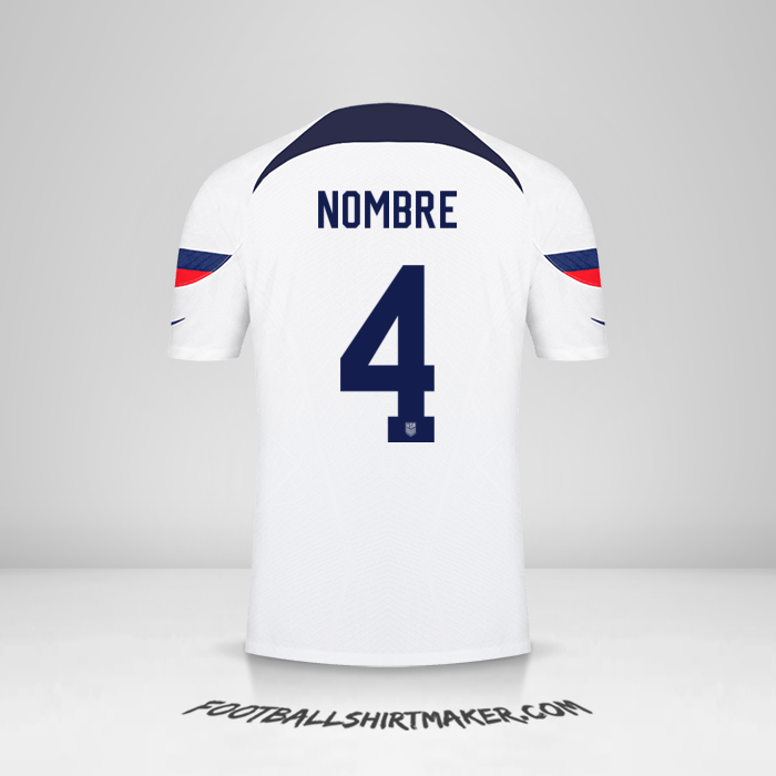 Jersey Estados Unidos 2022 -  nombre - 4