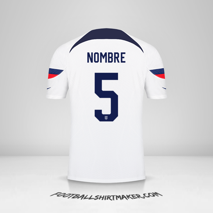 Jersey Estados Unidos 2022 -  nombre - 5