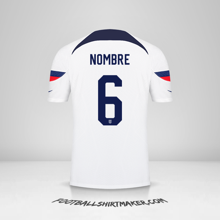 Jersey Estados Unidos 2022 -  nombre - 6