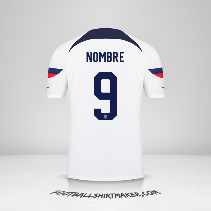 Jersey Estados Unidos 2022 -  nombre - 9