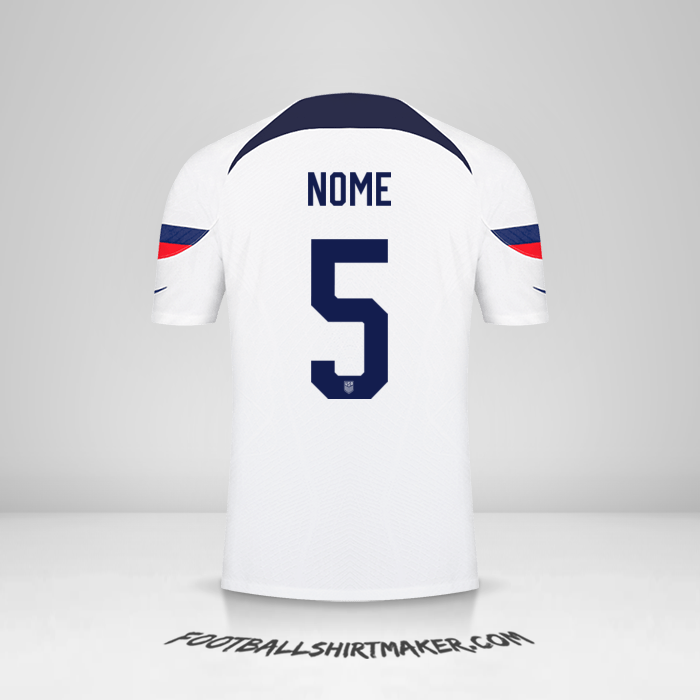 Camisa Estados Unidos 2022 -  nome - 5
