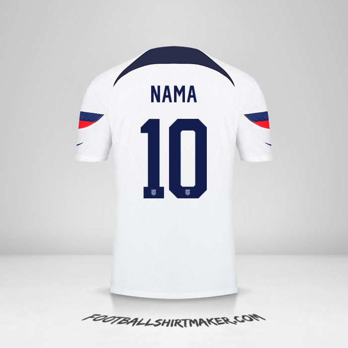 Jersey Amerika Serikat 2022 -  nama - 10