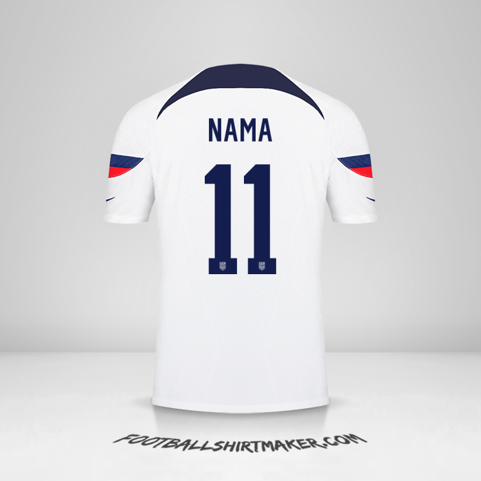 Jersey Amerika Serikat 2022 -  nama - 11