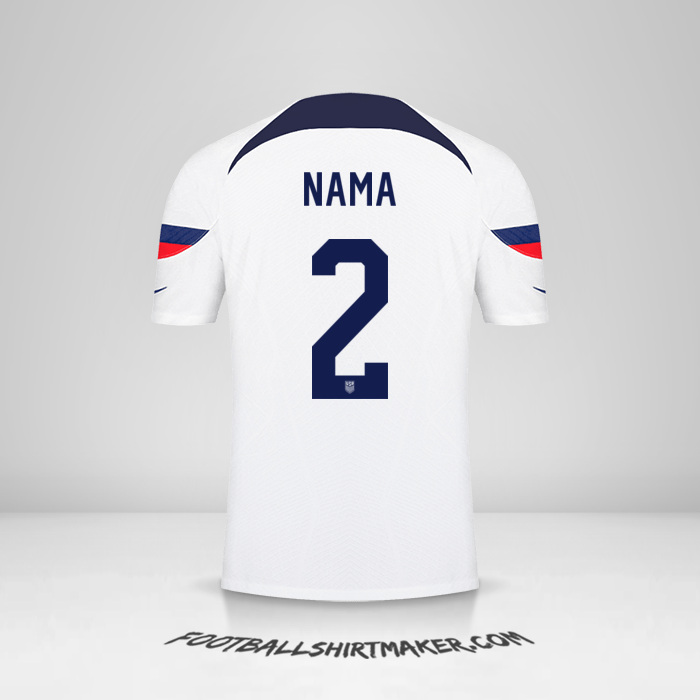 Jersey Amerika Serikat 2022 -  nama - 2