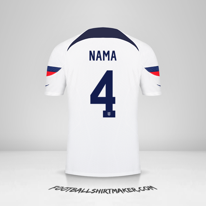 Jersey Amerika Serikat 2022 -  nama - 4