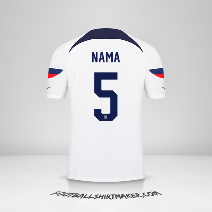 Jersey Amerika Serikat 2022 -  nama - 5