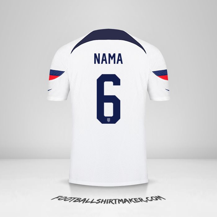 Jersey Amerika Serikat 2022 -  nama - 6