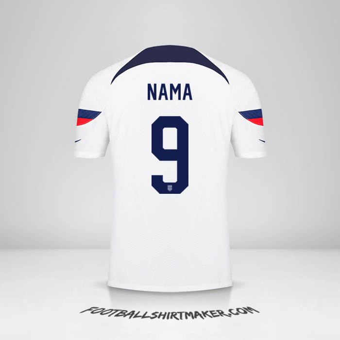 Jersey Amerika Serikat 2022 -  nama - 9