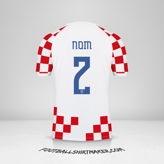 Maillot Croatie 2022 -  nom - 2