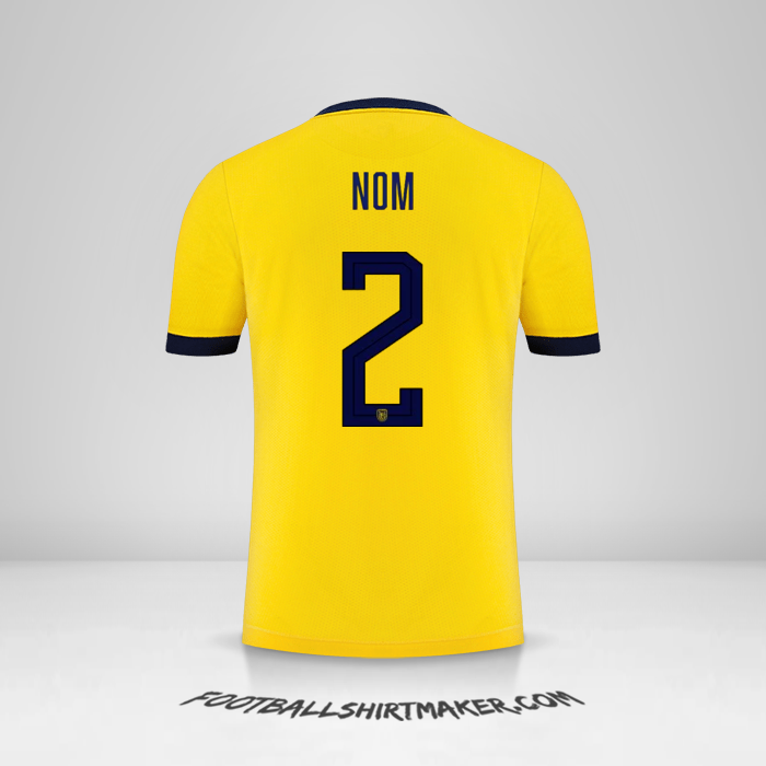 Maillot Équateur 2022 -  nom - 2