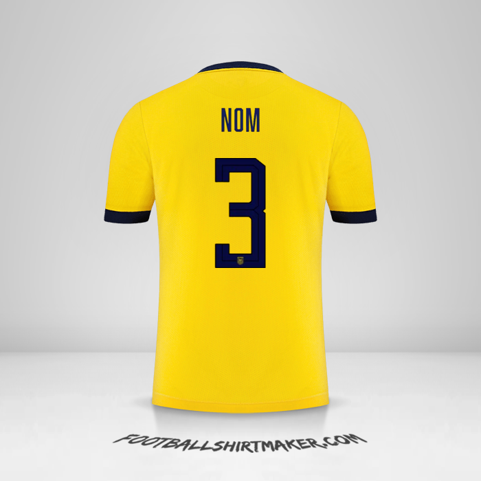 Maillot Équateur 2022 -  nom - 3
