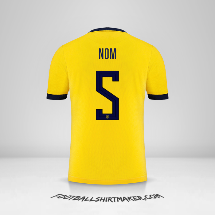 Maillot Équateur 2022 -  nom - 5