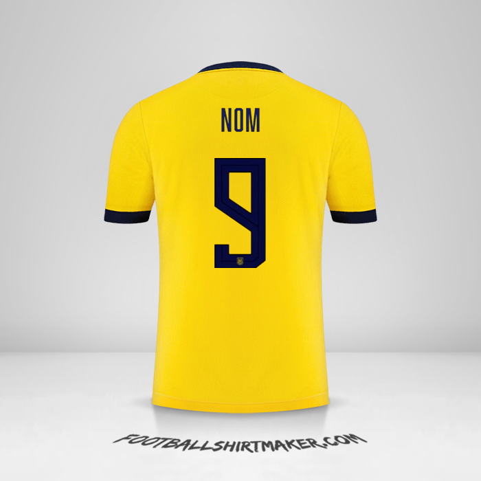 Maillot Équateur 2022 -  nom - 9