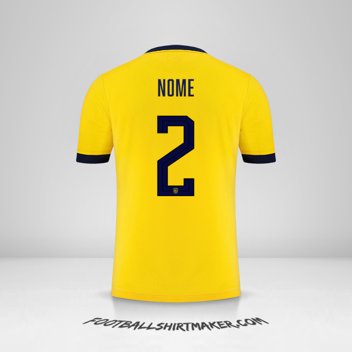 Camisa Equador 2022 -  nome - 2