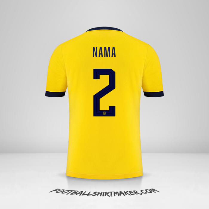 Jersey Ekuador 2022 -  nama - 2