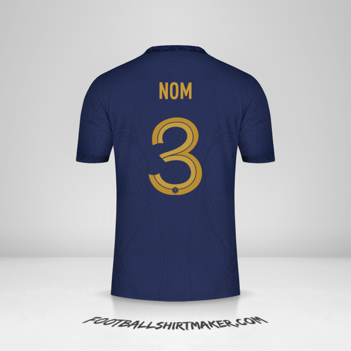 Maillot France 2022 -  nom - 3