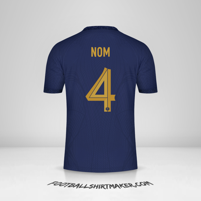 Maillot France 2022 -  nom - 4