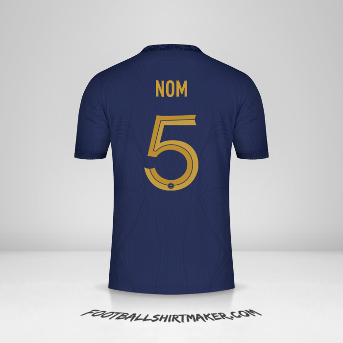 Maillot France 2022 -  nom - 5