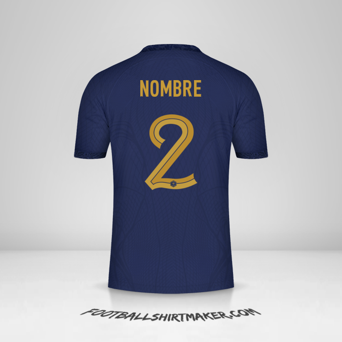 Jersey Francia 2022 -  nombre - 2