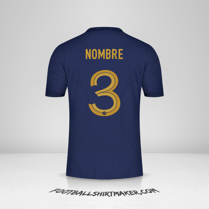 Camiseta Francia 2022 -  nombre - 3