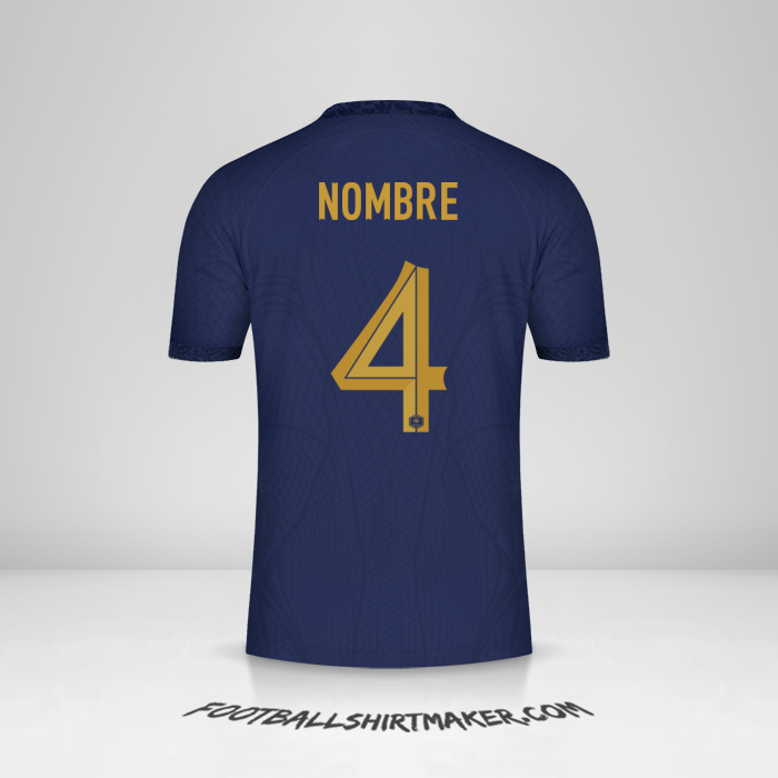 Camiseta Francia 2022 -  nombre - 4