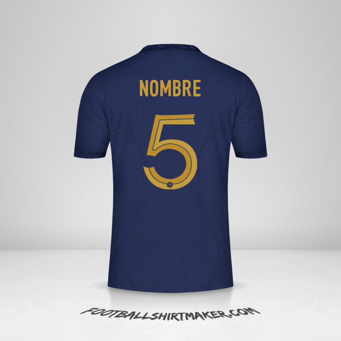 Jersey Francia 2022 -  nombre - 5