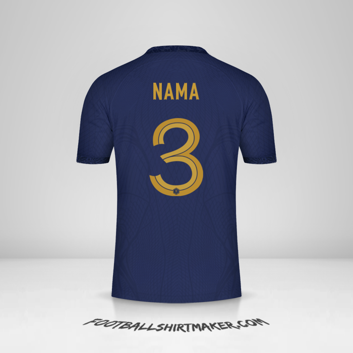 Jersey Prancis 2022 -  nama - 3