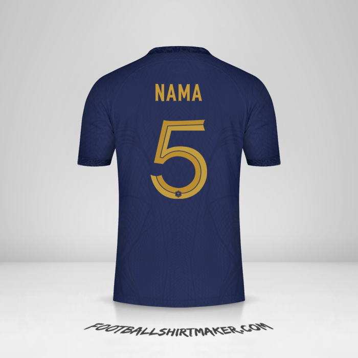 Jersey Prancis 2022 -  nama - 5
