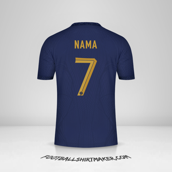 Jersey Prancis 2022 -  nama - 7