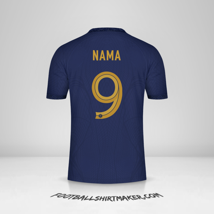 Jersey Prancis 2022 -  nama - 9