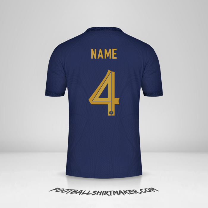 Shirt France 2022 -  name - 4