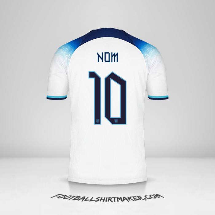 Maillot Angleterre 2022 -  nom - 10