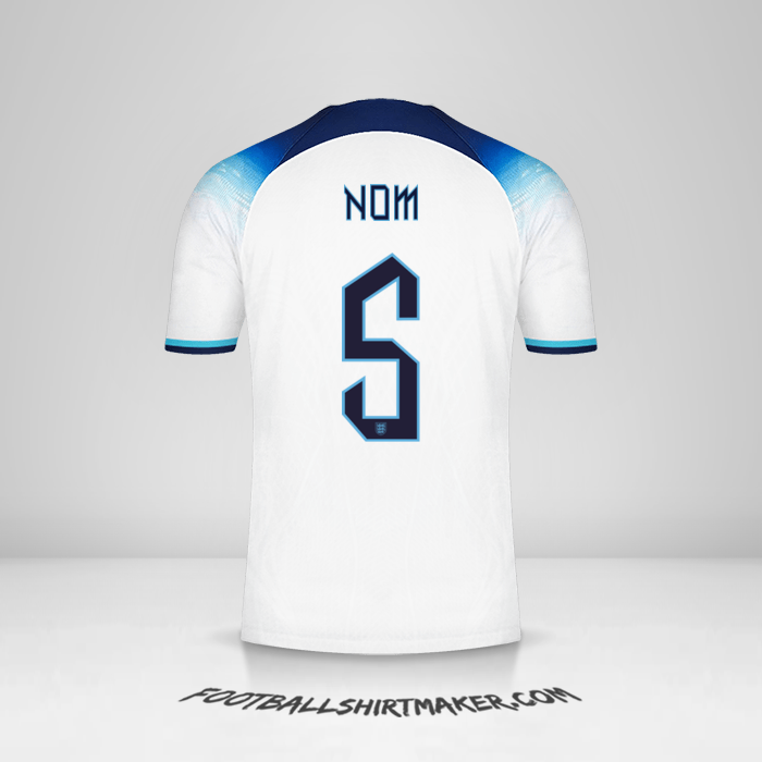 Maillot Angleterre 2022 -  nom - 5