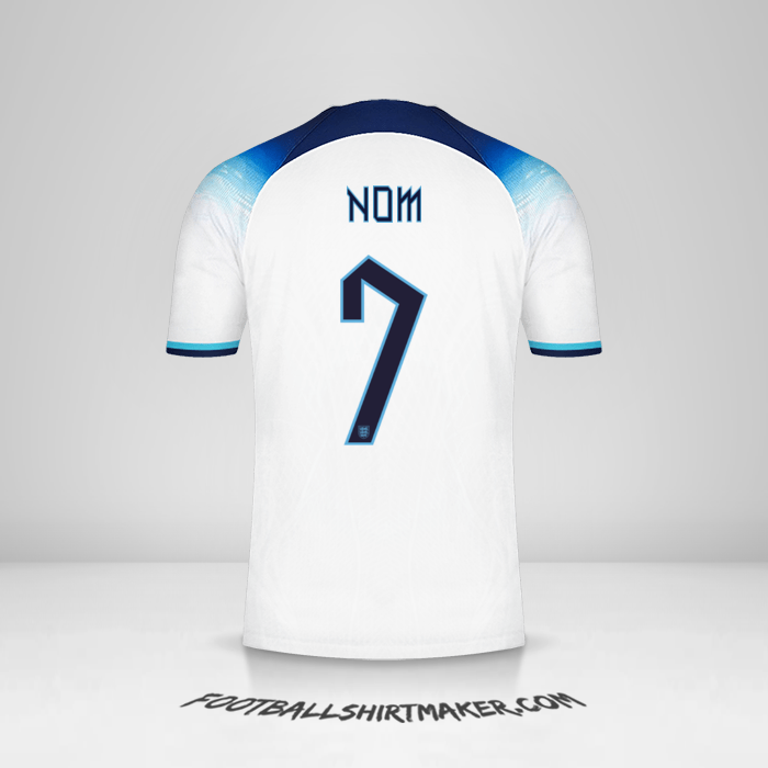 Maillot Angleterre 2022 -  nom - 7