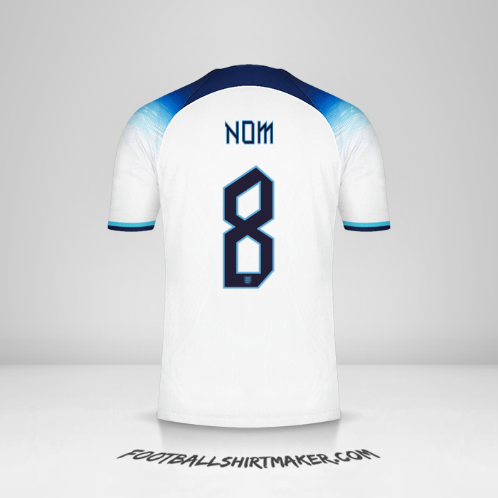 Maillot Angleterre 2022 -  nom - 8