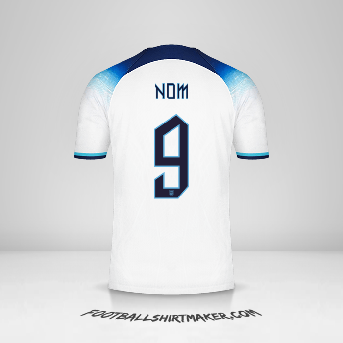 Maillot Angleterre 2022 -  nom - 9