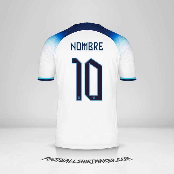 Jersey Inglaterra 2022 -  nombre - 10