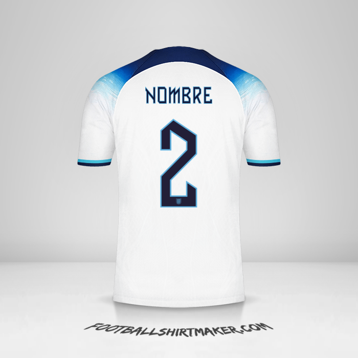 Jersey Inglaterra 2022 -  nombre - 2