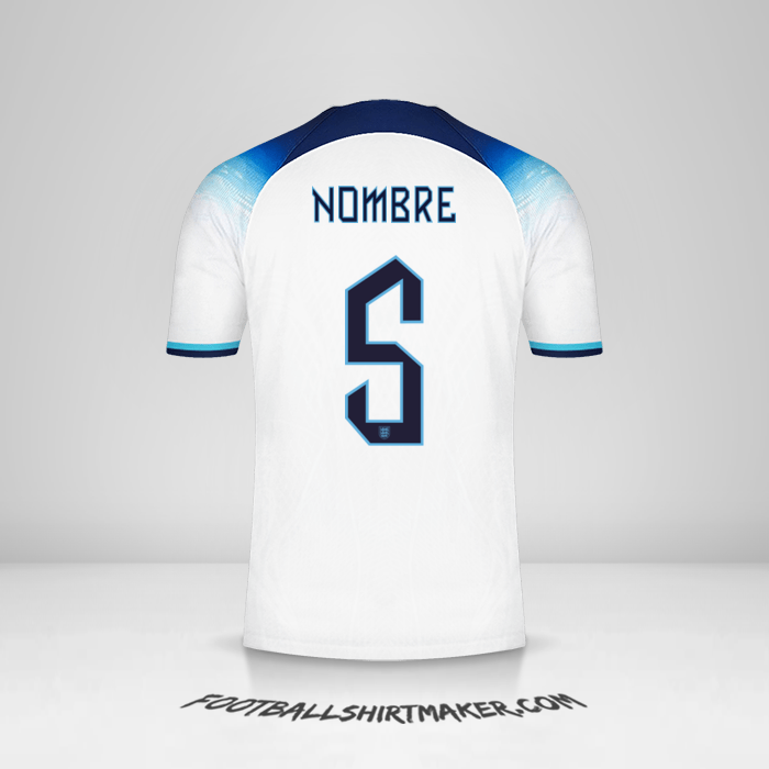 Jersey Inglaterra 2022 -  nombre - 5