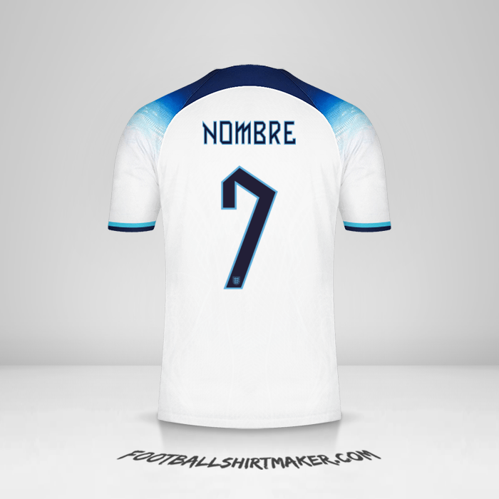 Jersey Inglaterra 2022 -  nombre - 7