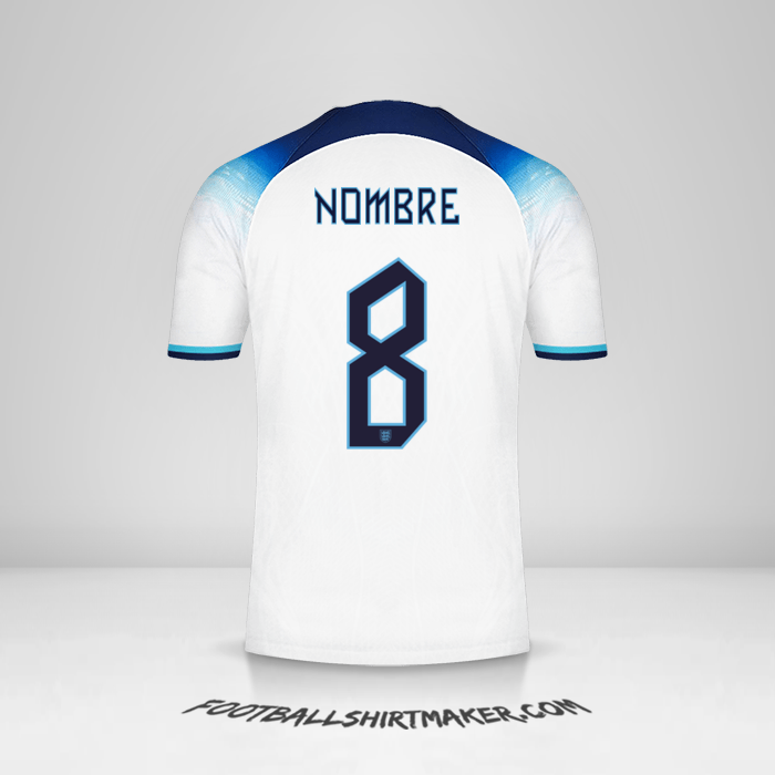 Jersey Inglaterra 2022 -  nombre - 8