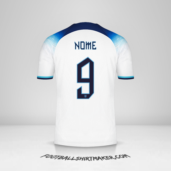 Camisa Inglaterra 2022 -  nome - 9