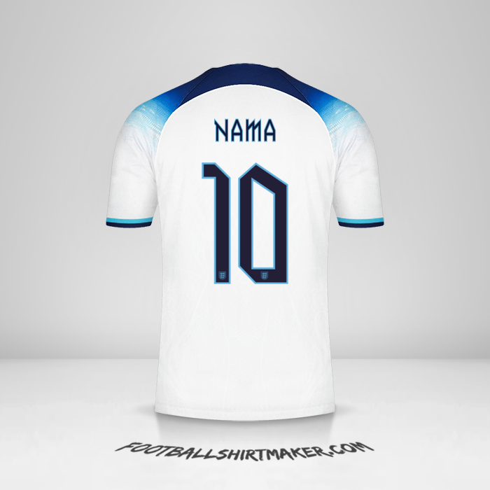Jersey Inggris 2022 -  nama - 10
