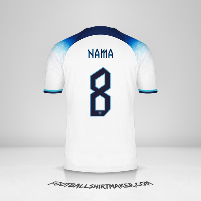 Jersey Inggris 2022 -  nama - 8