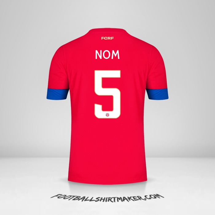 Maillot Costa Rica 2022 -  nom - 5